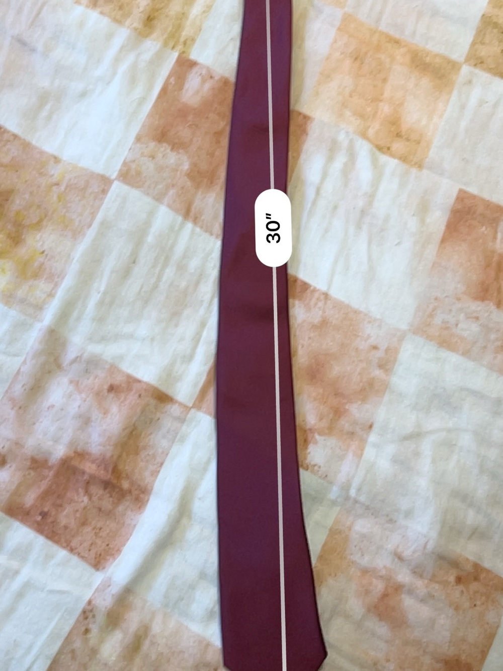 Michael Kors Solid Burgundy Men's Tie - Picture 7 of 7